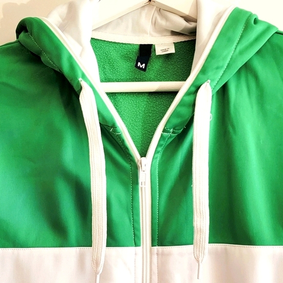 H&M Men's Green & White Zip Up Track Jacket - Picture 3 of 12